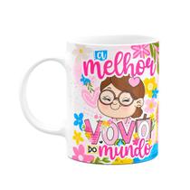 Caneca dos Avós Cartoon - A melhor vovó do mundo - M2 Caneca dos Avós Cartoon - A melhor vovó do mundo - M2