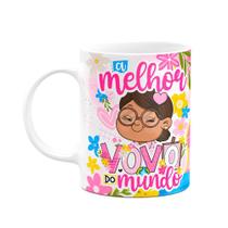 Caneca dos Avós Cartoon - A melhor vovó do mundo - M6 Caneca dos Avós Cartoon - A melhor vovó do mundo - M6