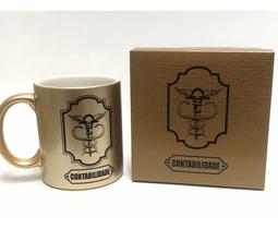 Caneca Dourada Profissões Contabilidade C1047