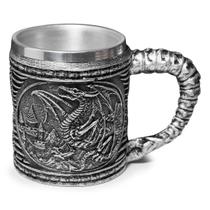 Caneca Dragão Medieval Viking Chop Cerveja Bar Whisky Resina