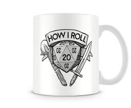 Caneca Dungeons and Dragons How I Roll PB Caneca Dungeons and Dragons How I Roll PB