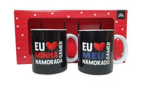 Caneca Dupla Casal Gamer Amor - Presente Dia dos Namorados