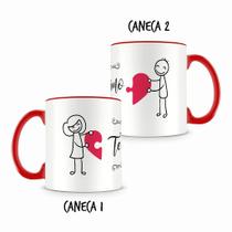 Caneca Dupla Te Amo - Porcelana de Alta Resistência