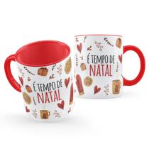 Caneca Elegante Comemoração Tempo De Natal Papai Noel