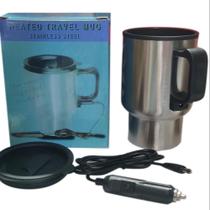 Caneca eletrica aquecedora automotiva 12v copo inox chaleira termica usb