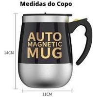 Caneca Elétrica Mixer Inox Automática Mistura Shake Café Chá