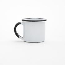 Caneca Em Aço Esmaltado Mãe Ágata Ewel 70Ml - Branco