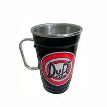 Caneca Em Alumínio Térmica De Chopp Preta Cerveja Duff