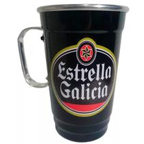 Caneca em Alumínio Térmica de Chopp Preta - Cerveja Estrella Galicia