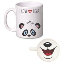 Caneca em Cerâmica Branca I Love Bear 320ml - Regina