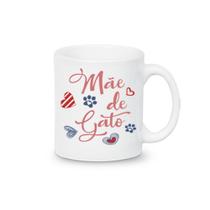 Caneca em Cerâmica Branca Mãe de Gato 320ml - Regina Caneca em Cerâmica Branca Mãe de Gato 320ml - Regina