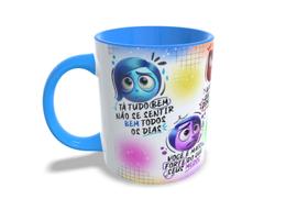 Caneca em cerâmica com interior e alça colorido Divertidamente 325ml Caneca em cerâmica com interior e alça colorido Divertidamente 325ml