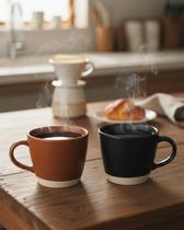 Caneca Em Cerâmica Urban 380ml Minimalista Base Cimento Premium Caneca Em Cerâmica Urban 380ml Minimalista Base Cimento Premium