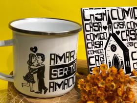 Caneca em inox esmaltada Caneca em inox esmaltada