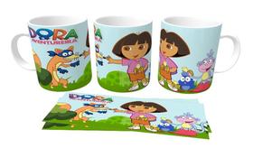 Caneca em Plástico Dora a Aventureira 350 ml / Caneca Desenho / Caneca Infantil