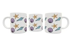 Caneca em Polímero Conchas e Estrelas Caneca em Polímero Conchas e Estrelas