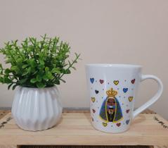 Caneca em porcelana 300ml Nossa Senhora Aparecida