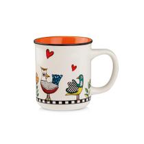 Caneca em porcelana Egan Cocoricò 380ml laranja: Design Italiano e Porcelana de Luxo