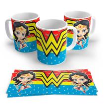Caneca Em Porcelana Mulher Maravilha-325ML