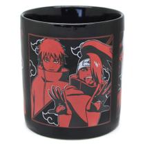 Caneca Em Porcelana Naruto Akatsuki Quinteto 330 Ml Vermelho