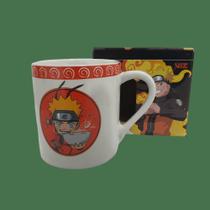 Caneca Em Porcelana Naruto Ramen Chibi 330 Ml Branca Laranja - Clube Comix