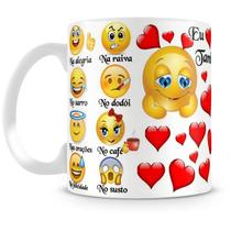 Caneca Emoji - Também Te Amo - Presente Personalizado Caneca Emoji - Também Te Amo - Presente Personalizado
