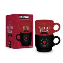 Caneca Empilhada Dupla Onix Voce Me Faz Muito Feliz 210ml
