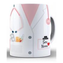 Caneca Enfermagem Com Nome Presente Para Uma Enfermeira 325 ML Porcelana