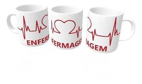 Caneca Enfermagem Logo Medico Medicina Auxiliar Enfermeira