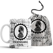 Caneca Engenharia Civil com Saquinho Caneca Engenharia Civil com Saquinho