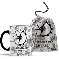 Caneca Engenharia Elétrica Engenheiro com Saquinho - Elicomics