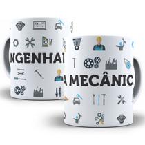 Caneca engenharia mecânica presente profissão engenheiro