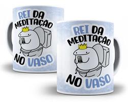 Caneca Engraçada Meme Flork Rei Da Meditação No Vaso Frases