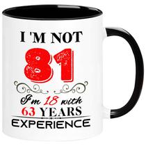 Caneca ERYUWOZA 1943, 81º aniversário para mulheres e homens, cerâmica de 325 ml Caneca ERYUWOZA 1943, 81º aniversário para mulheres e homens, cerâmica de 325 ml