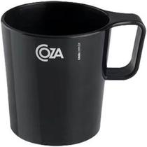 Caneca Escolar 250ml Plástica Xícara Preta Água Café Achocolatado Coza Empilhável Casual Avulsa Caneca Escolar 250ml Plástica Xícara Preta Água Café Achocolatado Coza Empilhável Casual Avulsa
