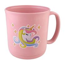 Caneca Escolar de 400ml Decorada Rosa