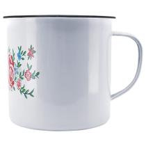 Caneca esmaltada 1 litro branca 12 decorada caneca reta esmalte