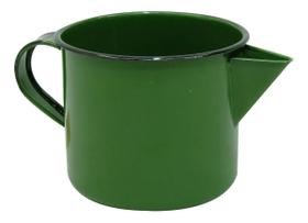 Caneca esmaltada 12 c/ bico verde metallouca