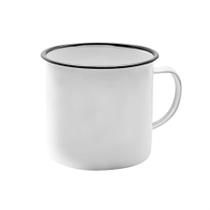 Caneca Esmaltada Branca Lisa 10 Cm 650 Ml