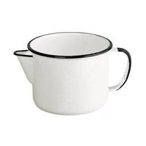 Caneca Esmaltada Com Bico 1L Indução, Gás, Á Lenha Branco Caneca Esmaltada Com Bico 1L Indução, Gás, Á Lenha Branco