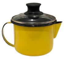 Caneca Esmaltada Com Bico E Tampa 1 Litro Para Vela E Sabonete