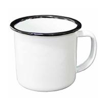 Caneca esmaltada roça branca rústico 300ml