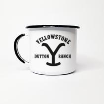 Caneca Esmaltada Yellowsto Dutton Ranch 160ml ou 370ml Várias Cores