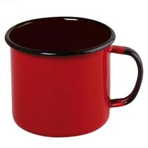 Caneca Esmaltado 370 ml Vermelha Ewel