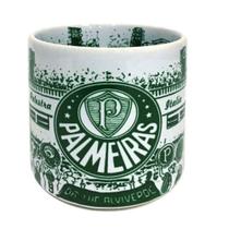 Caneca Estádio do Palestra Itália Canecaria 360 ML Cerâmica Palmeiras Licenciada Branco