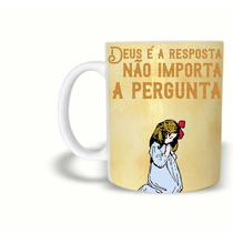 Caneca Evangélica Deus É A Resposta de Plástico Rígido