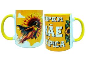 Caneca Exclusiva Super Mãe Atipica com chaveiro Especial