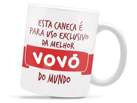 Caneca Exclusivo Vovó Divertida Porcelana Xícara 325ml + Caixa Presente Caneca Exclusivo Vovó Divertida Porcelana Xícara 325ml + Caixa Presente