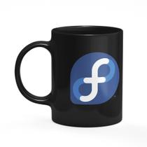 Caneca Fedora Linux Preta