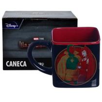 Caneca Feiticeira e o Cubo 3D Quadrada Cerâmica 300 ML Oficial Wanda Vision Marvel - Zona Criativa